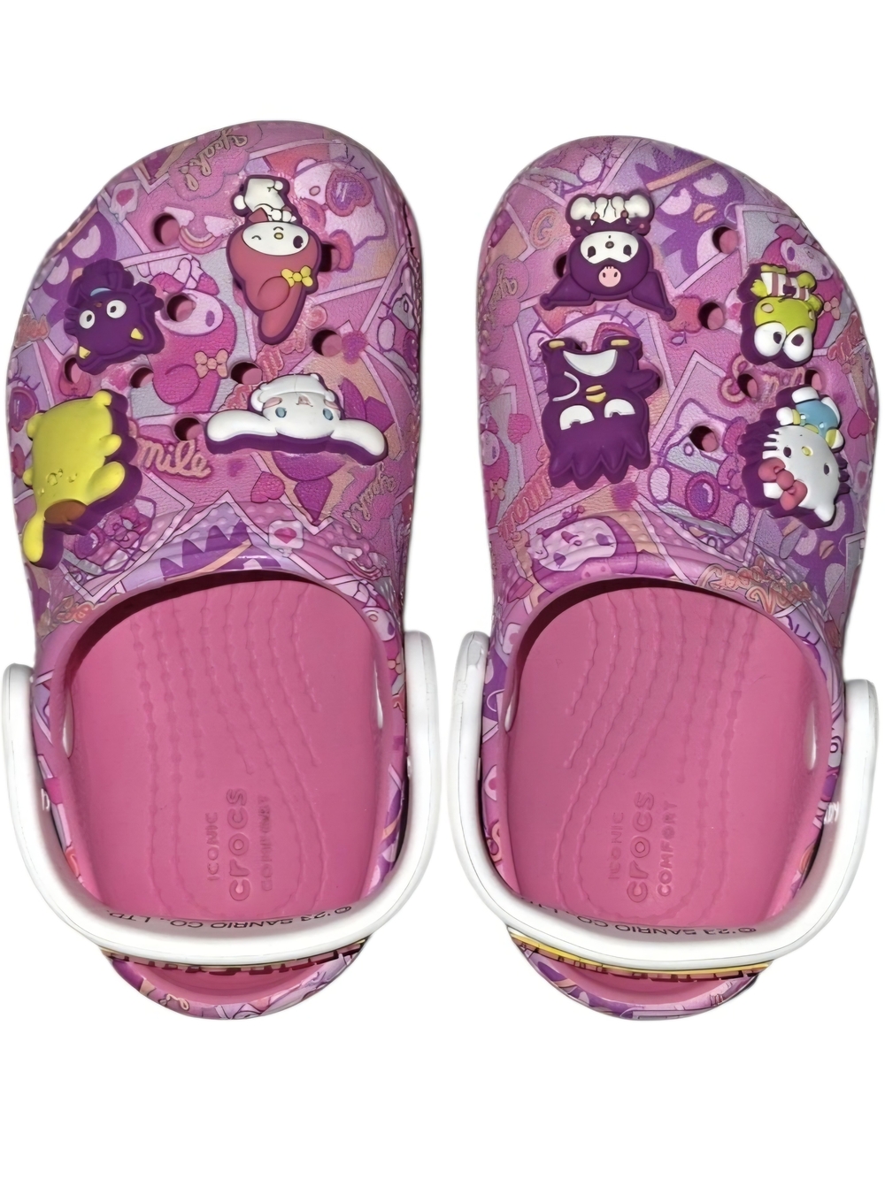 Crocs Toddler Hello Kitty Classic Clogs Size 8 EUC
